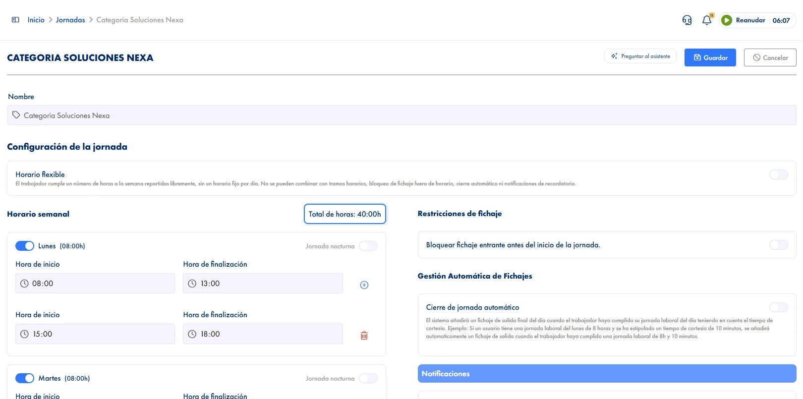 Cuadrante de turnos inteligente para tu equipo